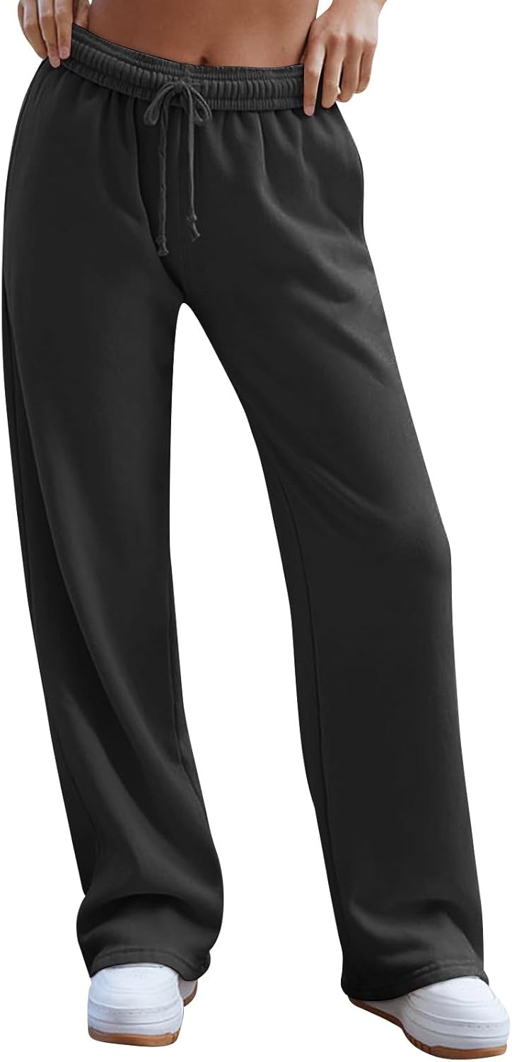 FULILYEO Womens High Waisted Wide Leg Sweatpants