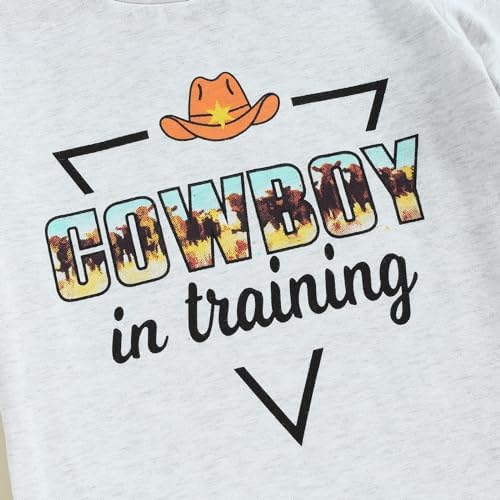Covvoliy Toddler Western Cow Print Outfit Casual Adorable for Boys