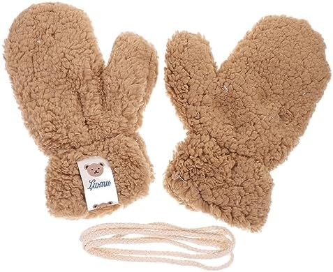 Best Womens Cartoon Plush Winter Gloves Long Warm