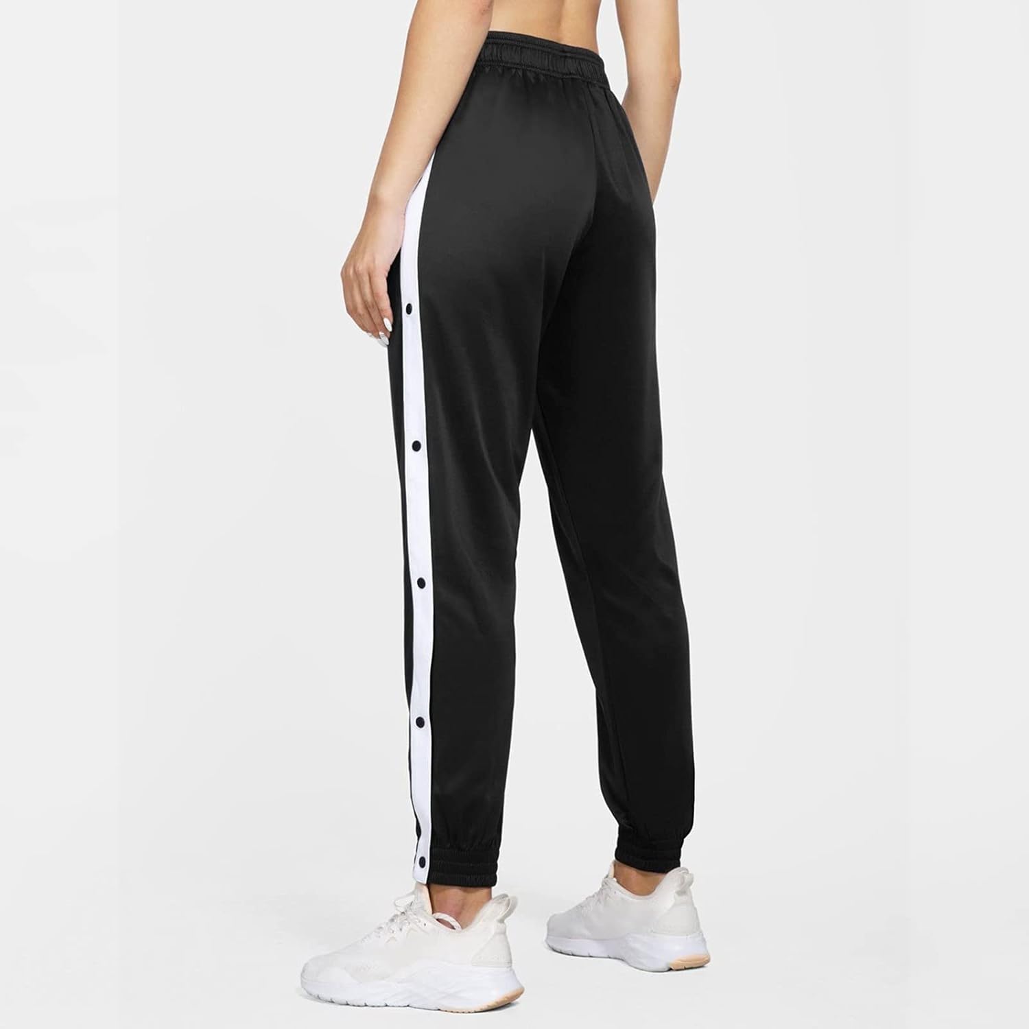 Womens High Split Tear Away Basketball Pants with Snap Button