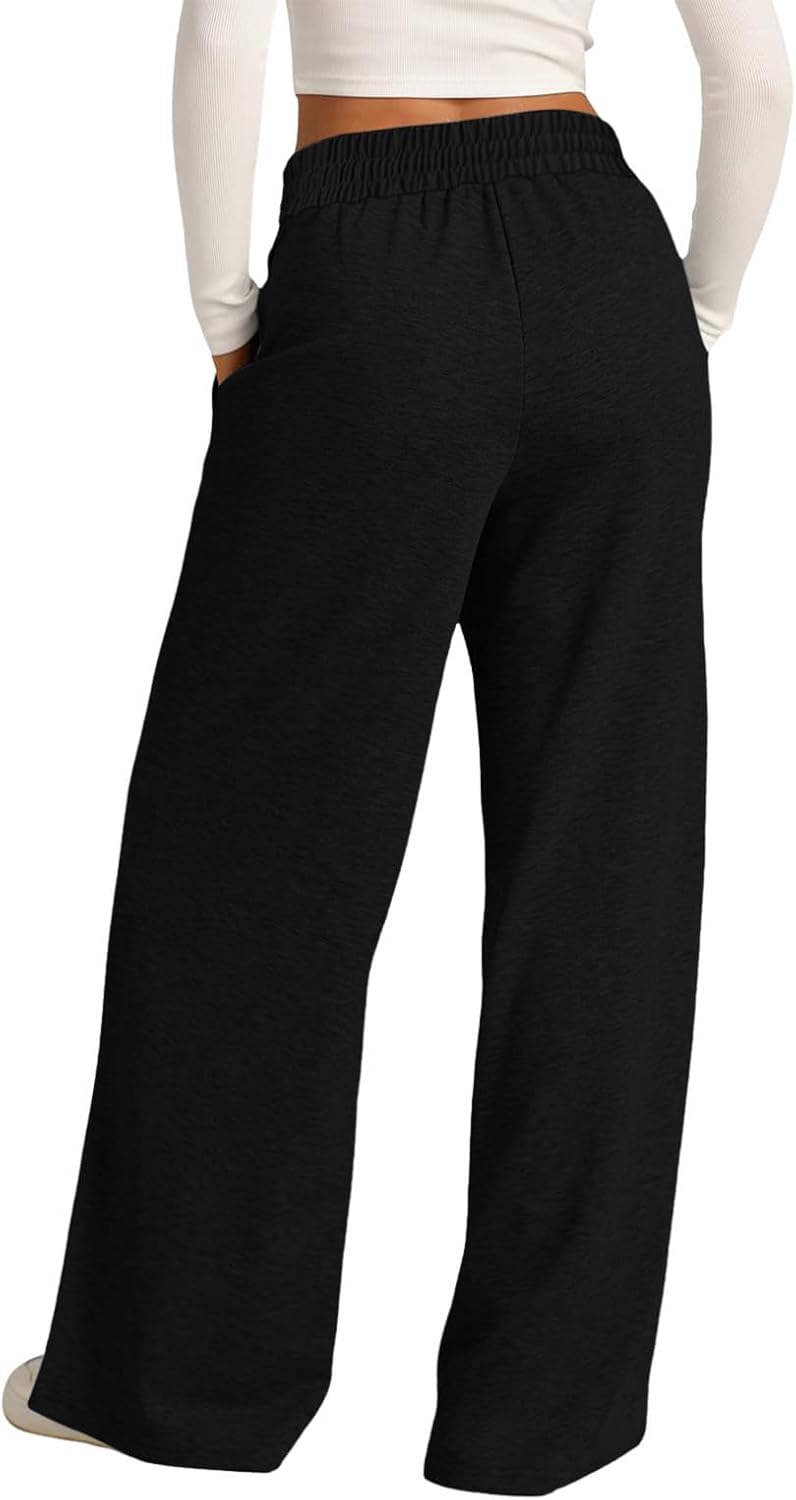 Mens Wide Leg Flared sweatpants with drawstring