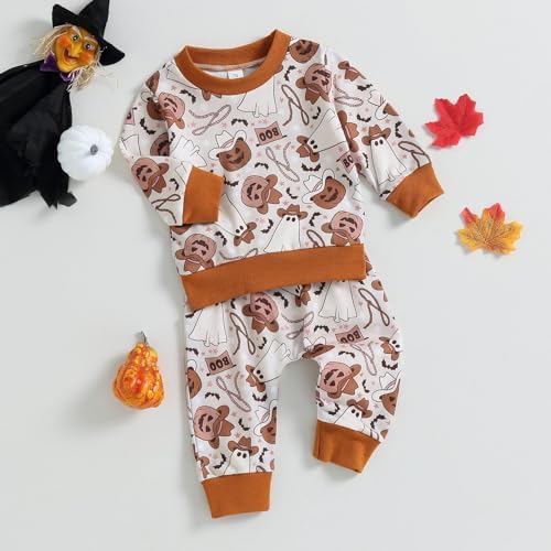 Baby Boys Halloween Outfit Set - Long Shirts Sweaters