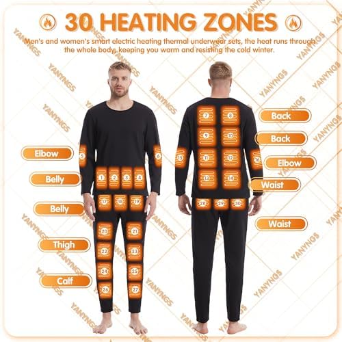 YANYNGS Smart Heated Underwear Set for Men Women