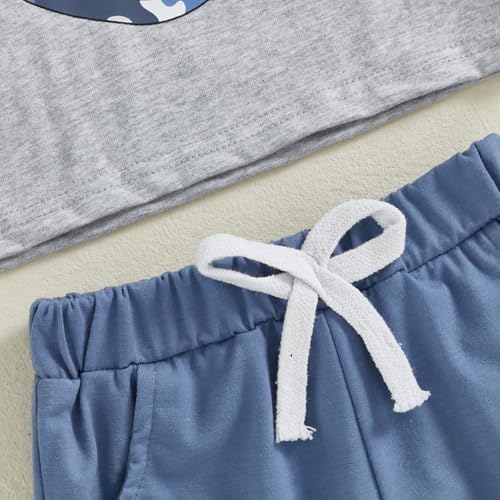 Bonangber Toddler Boy Summer Short Sleeve T-shirt and Shorts Set
