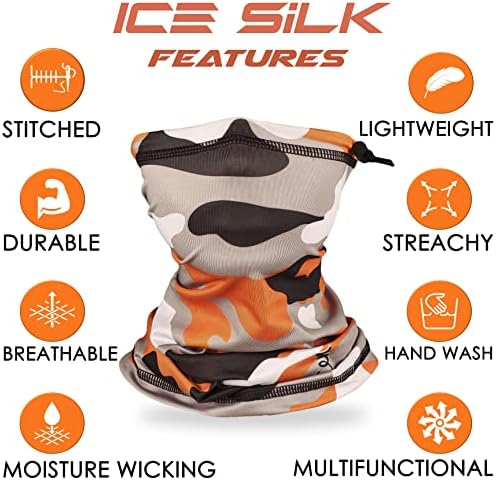 kids camo gaiter daily use UV protection face mask bandana gator cooling