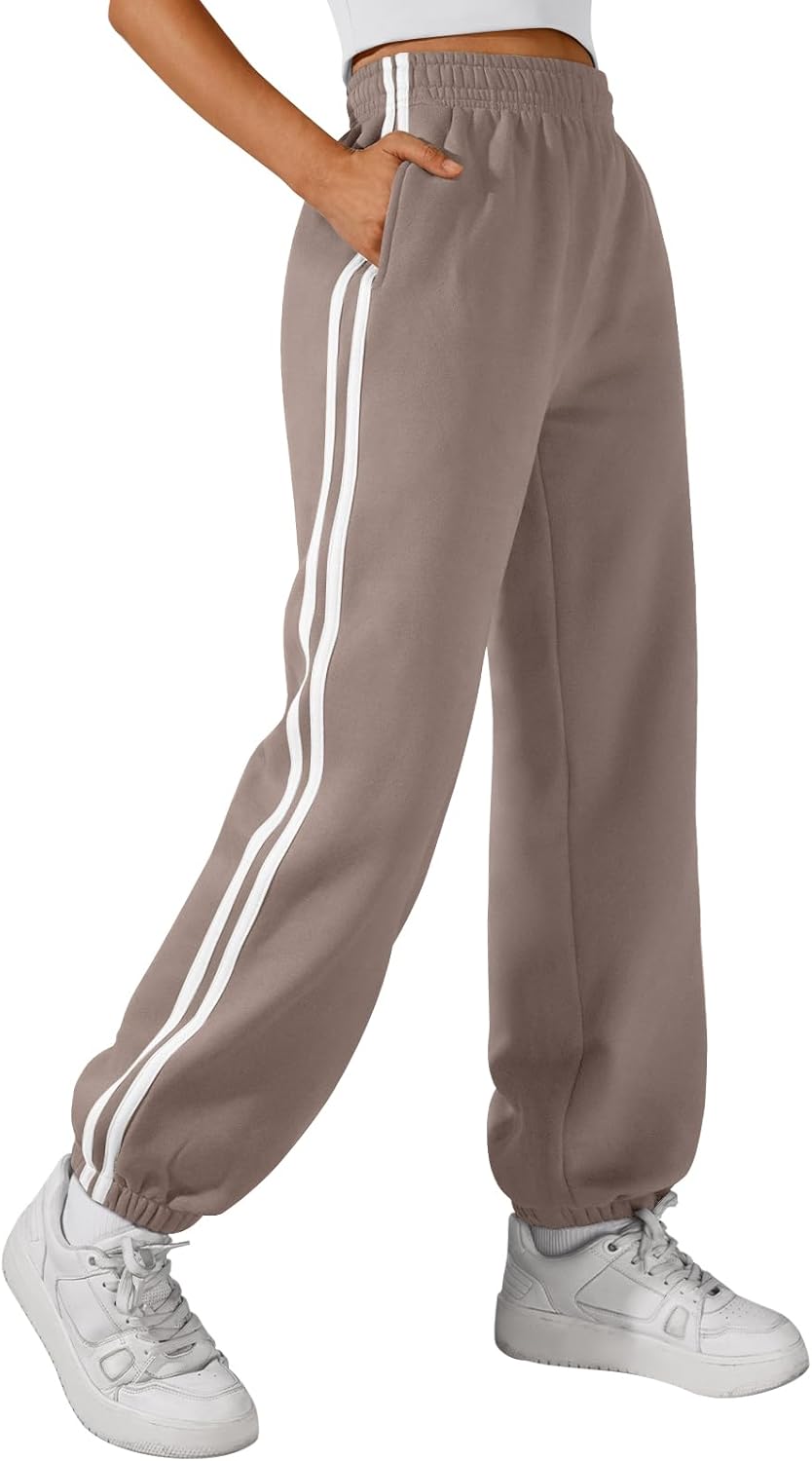 Trendy Queen Womens High Waisted Drawstring Sweatpants - Casual Comfortable