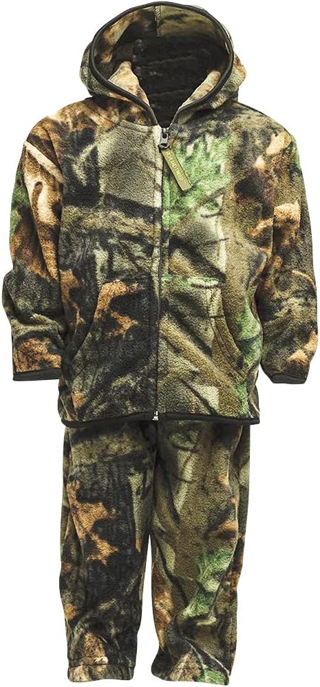 TrailCrest Camo Full Zip Seriously Soft fleece jacket pants set for kids