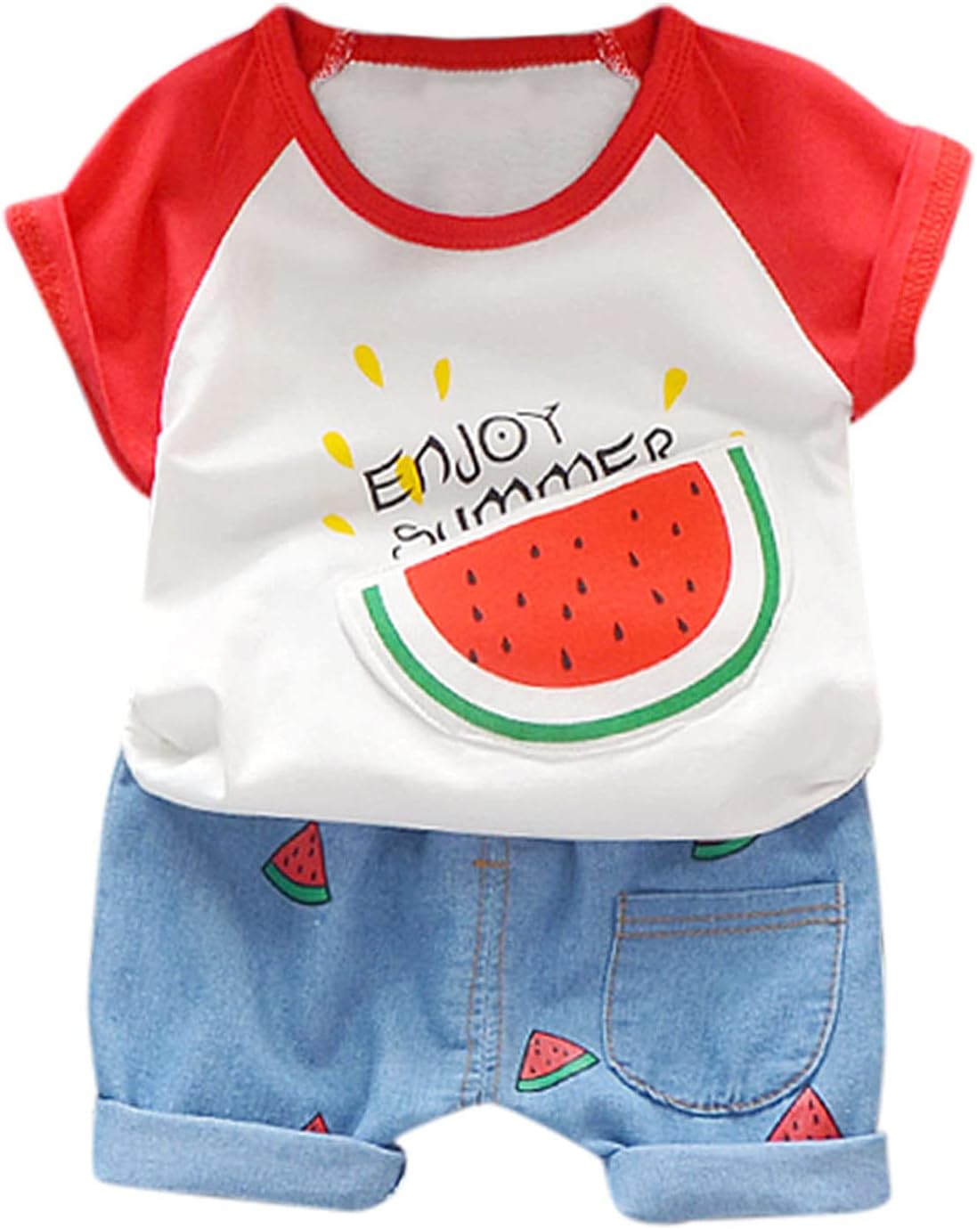 Baby Boys Watermelon Print Outfit Set