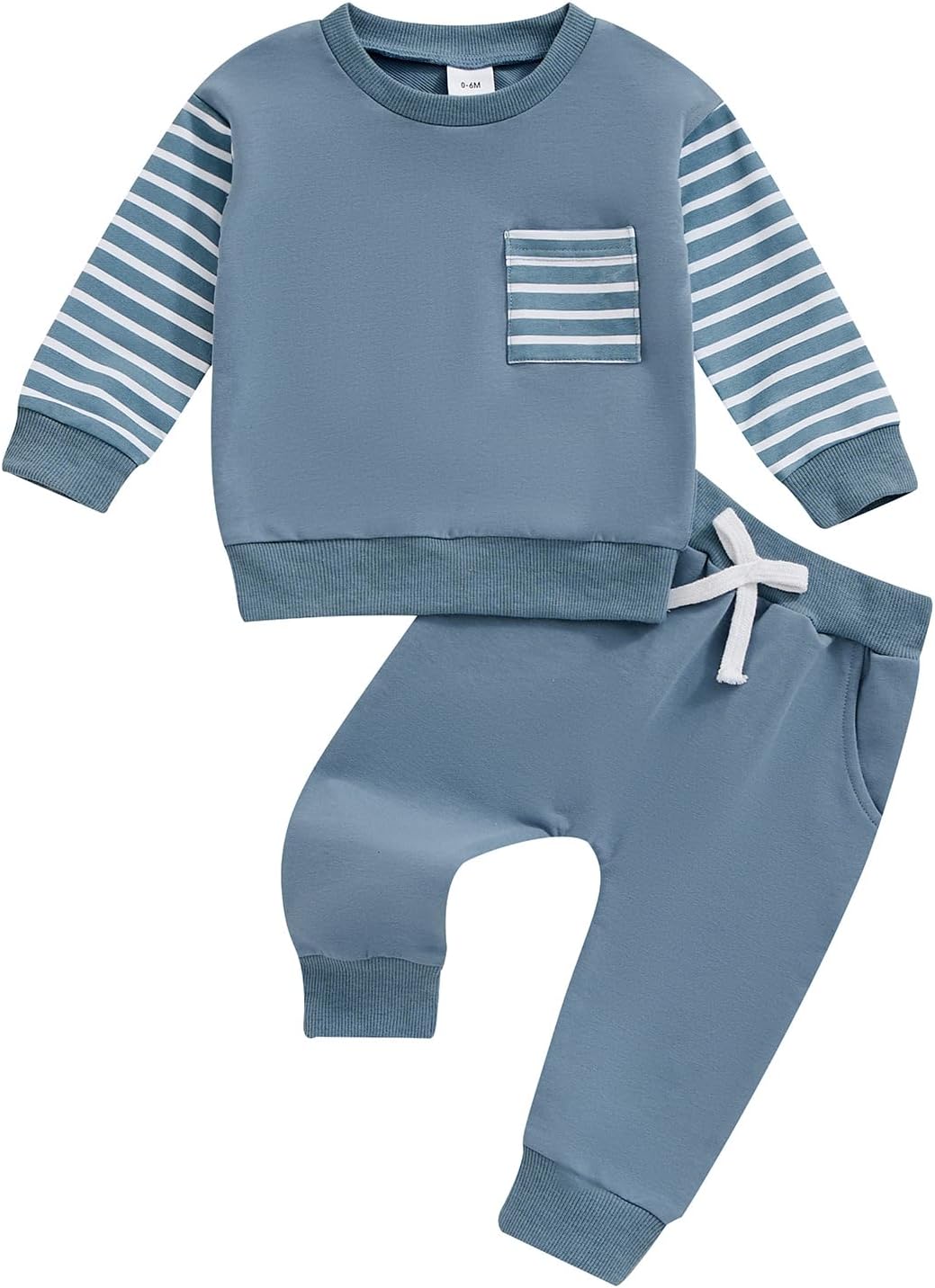 Front-Load 2-Piece Toddler Winter Outfits with Stripe Design