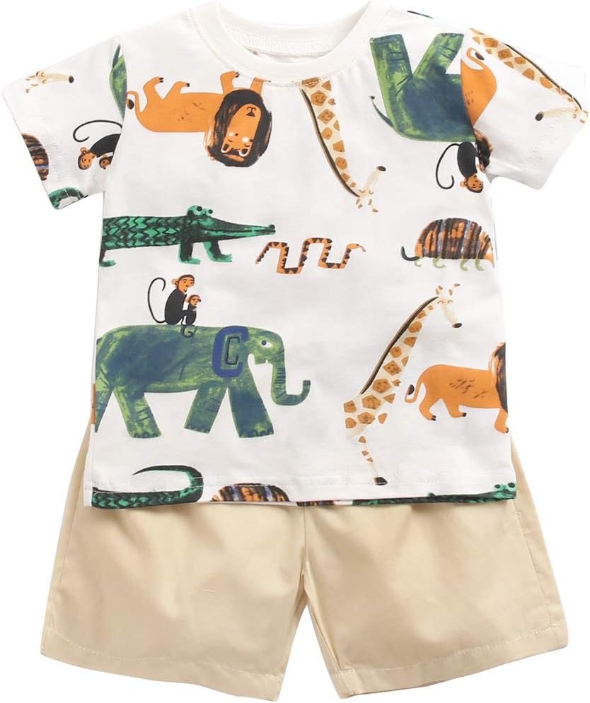 Sanlutoz Cartoon Newborn T-ShirtShorts Set for Baby