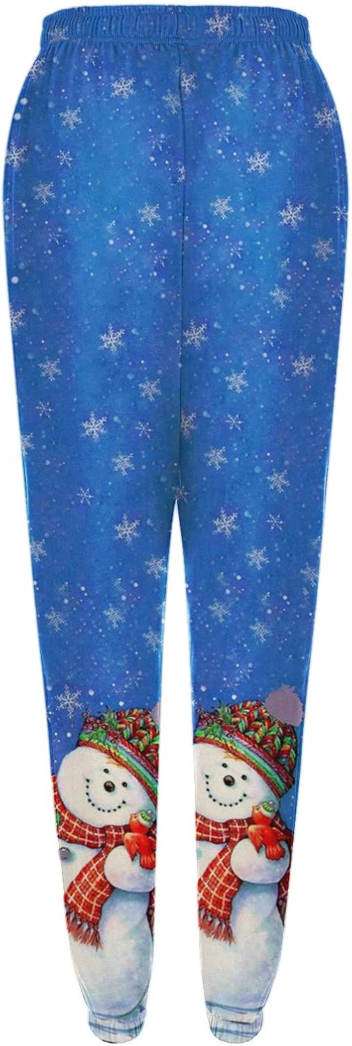 sdbrld High Waisted Womens Fleece Lined Christmas Pants