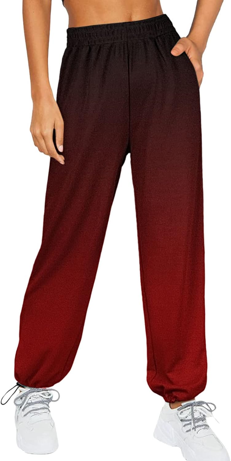 SDBRLD Womens Sweatpants High Waist Joggers Upscale Fall Pants