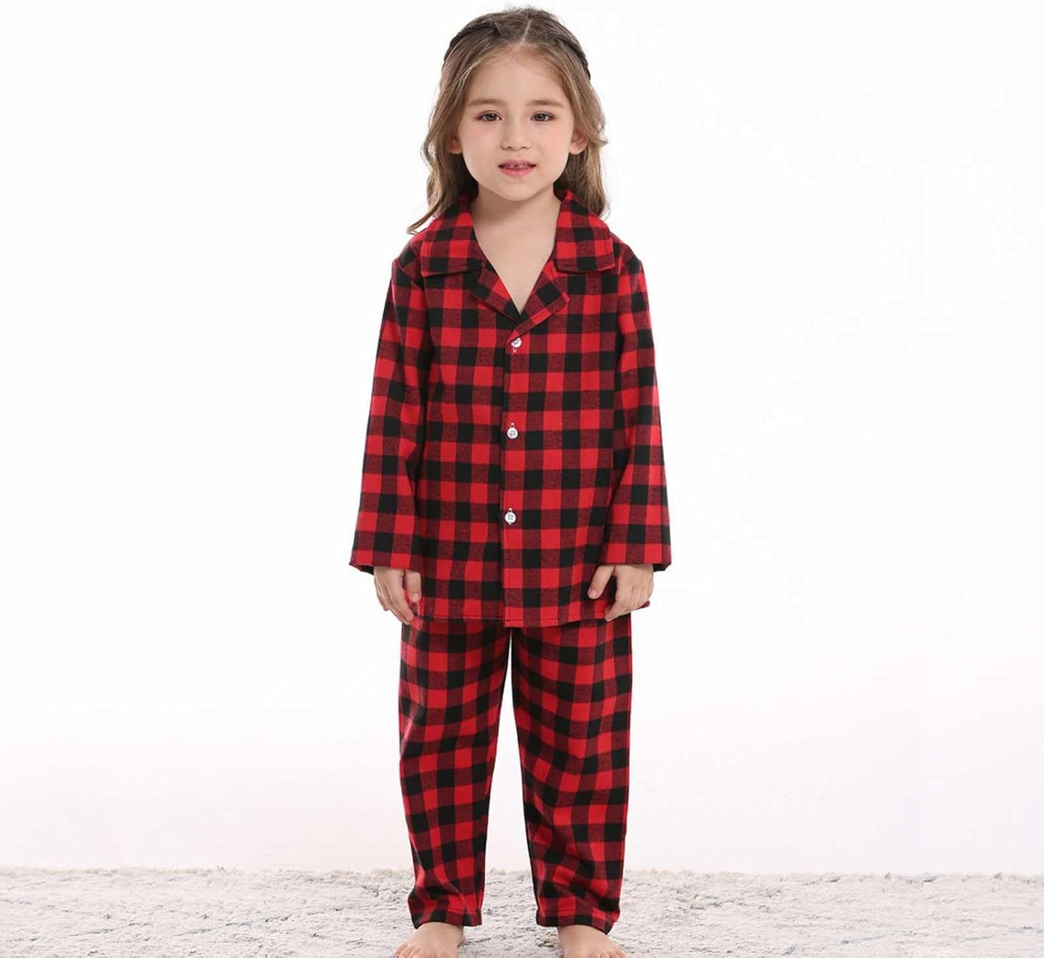Red Plaid Winter Toddler Boys Set