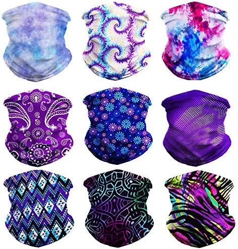 KALILY12PCS Face Shield Headwrap in Microfiber for Comfort and Style