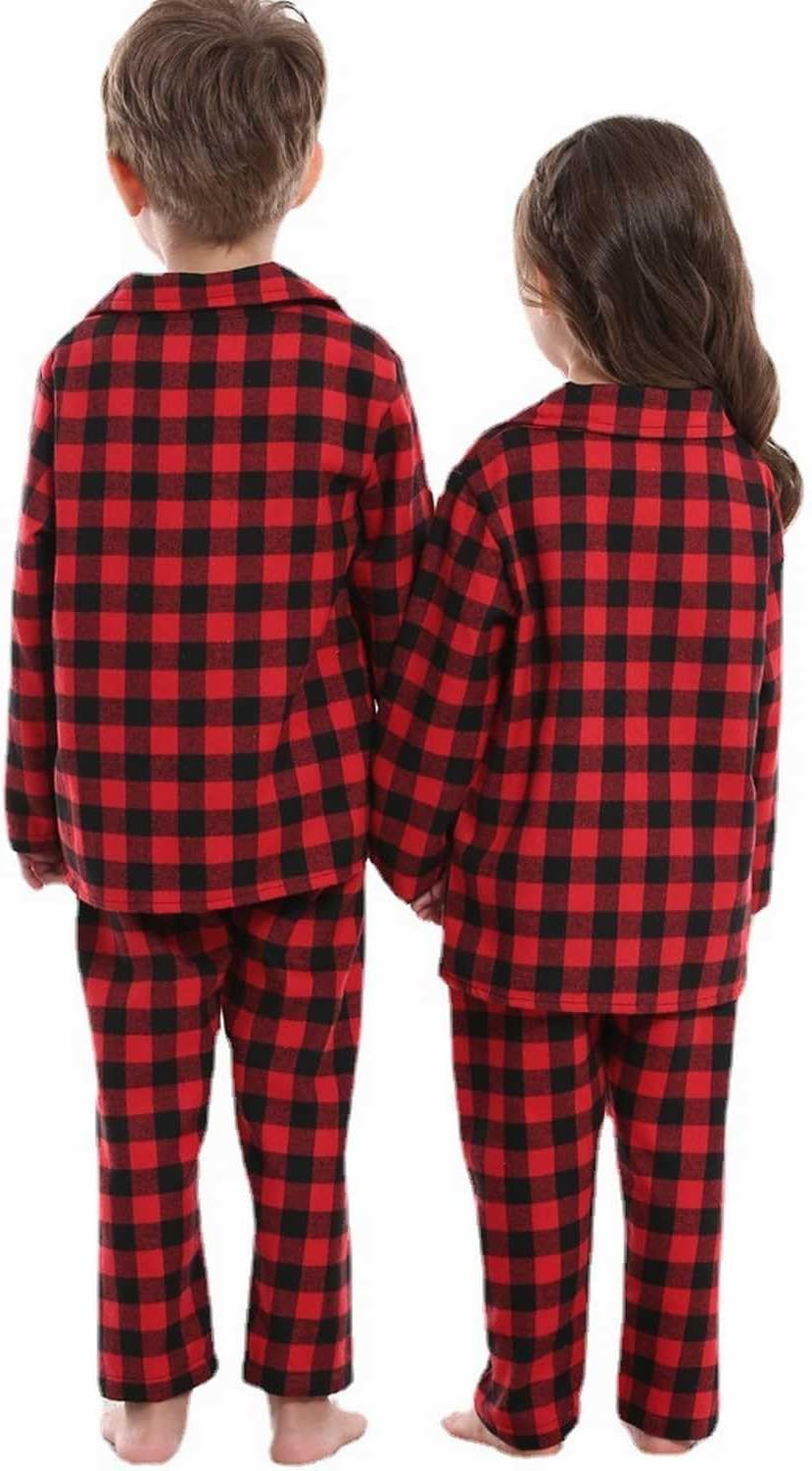 Red Plaid Winter Toddler Boys Set