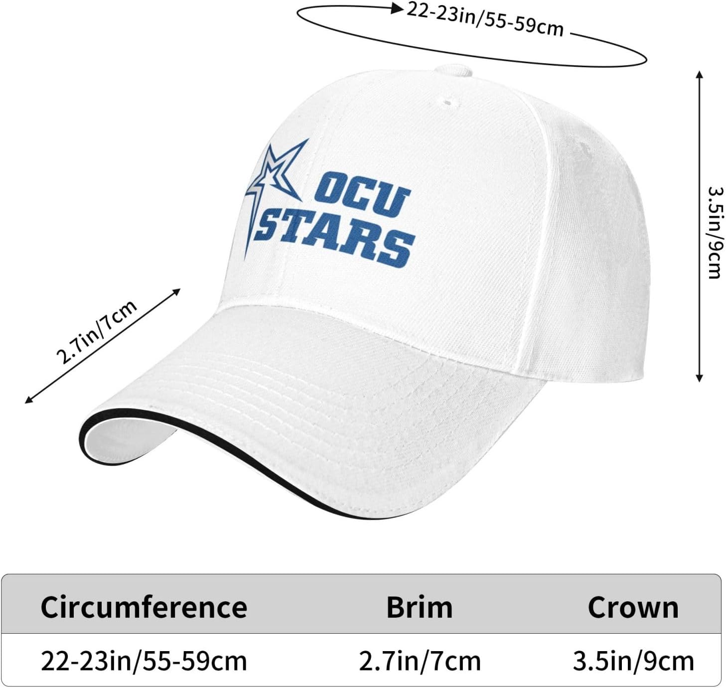 Adjustable Ocu University Baseball Cap100 stylish for Men Women
