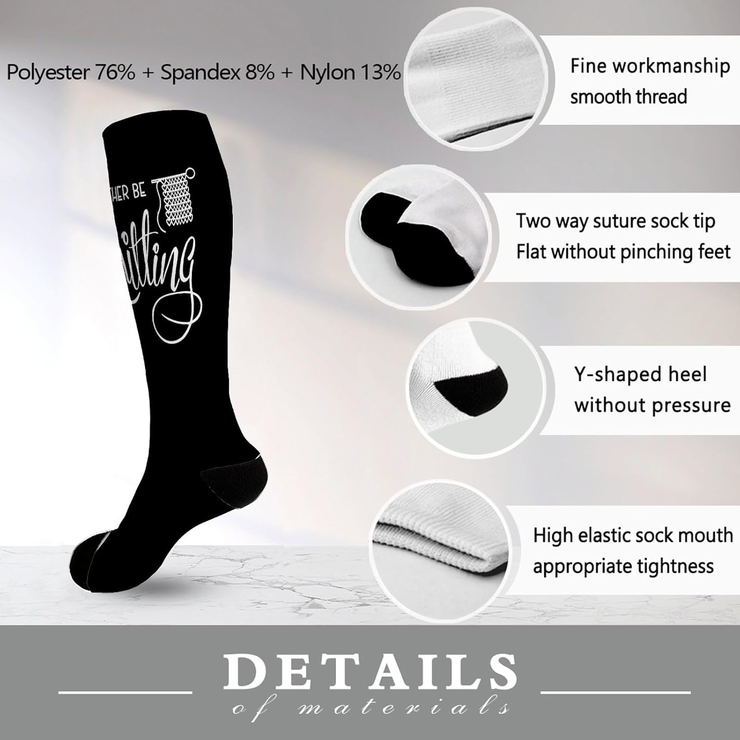 Unique Design Knitted Tube Socks