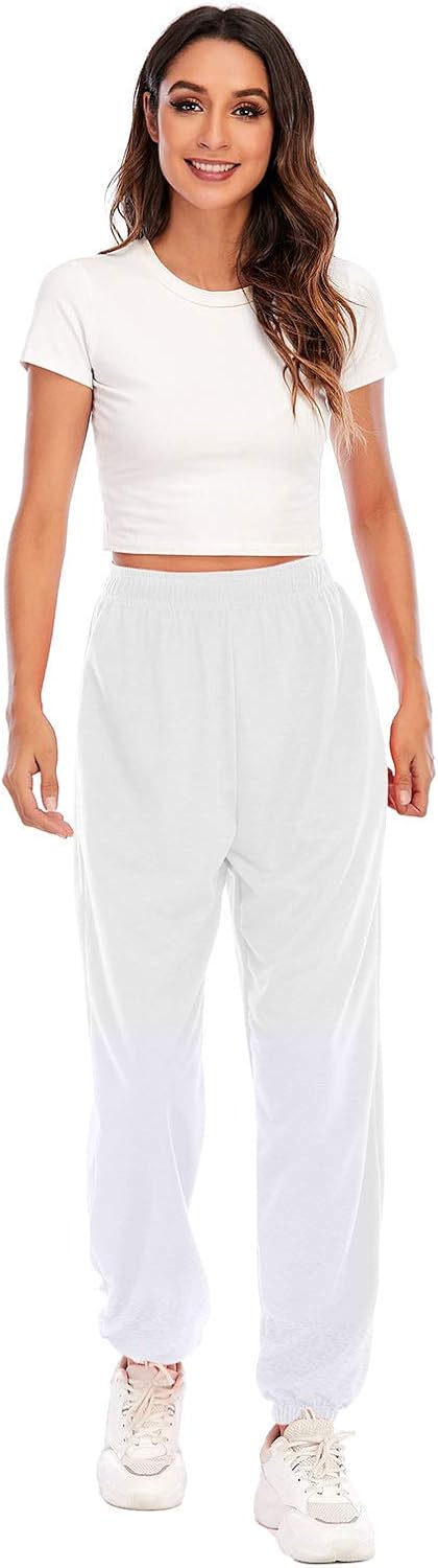 High Waist Womens Sweatpants with Pockets