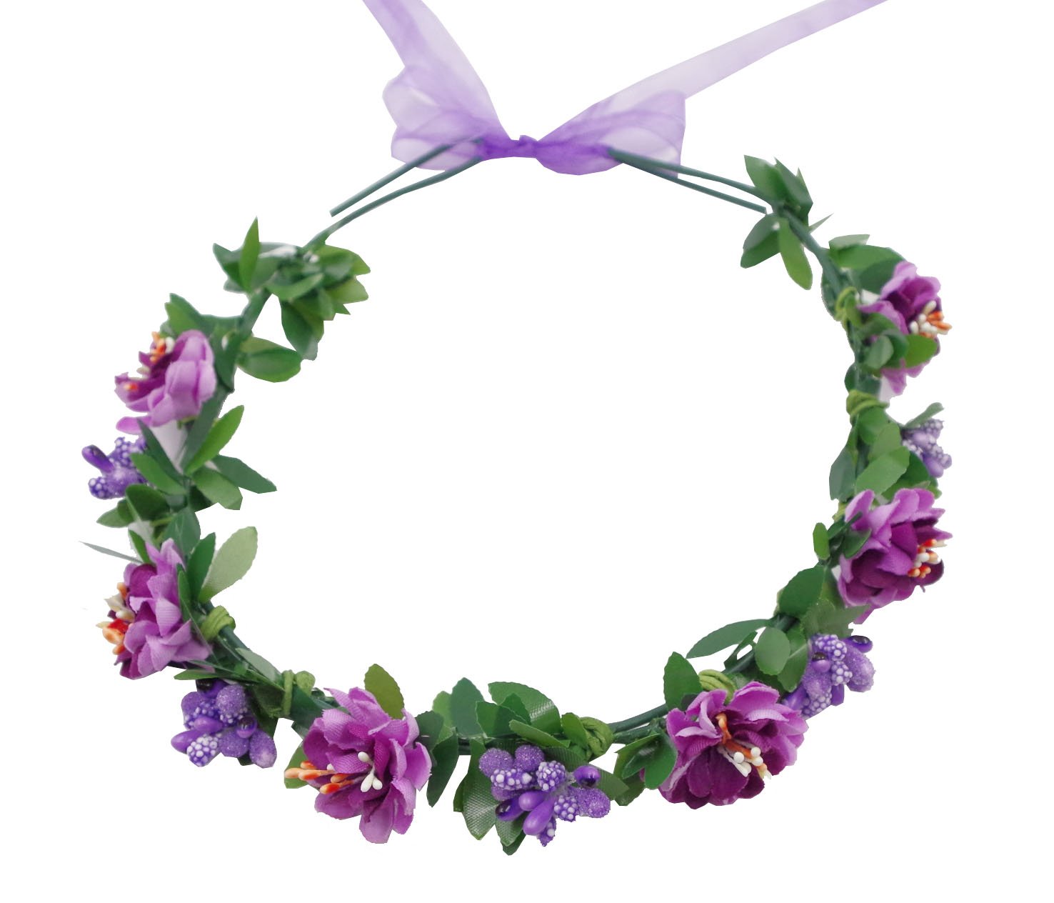 Love Sweety - Floral Crown Headband Purple