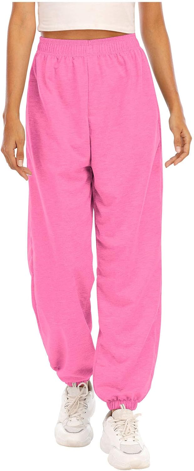 Comfy High-Waisted Sweatpants for Women with Pockets