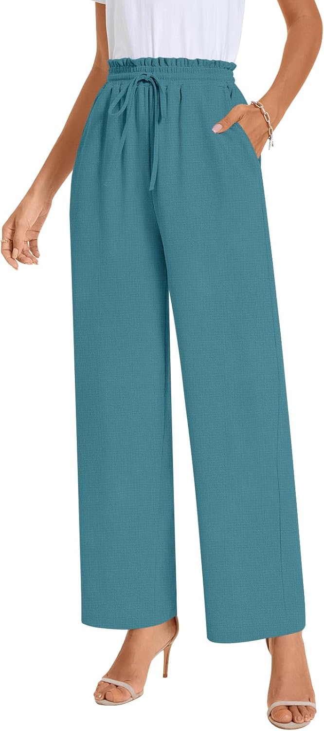 Bestbee 2025 Business Casual Pants for Women High Waist and Waffle Knit