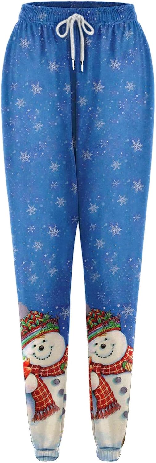 sdbrld High Waisted Womens Fleece Lined Christmas Pants