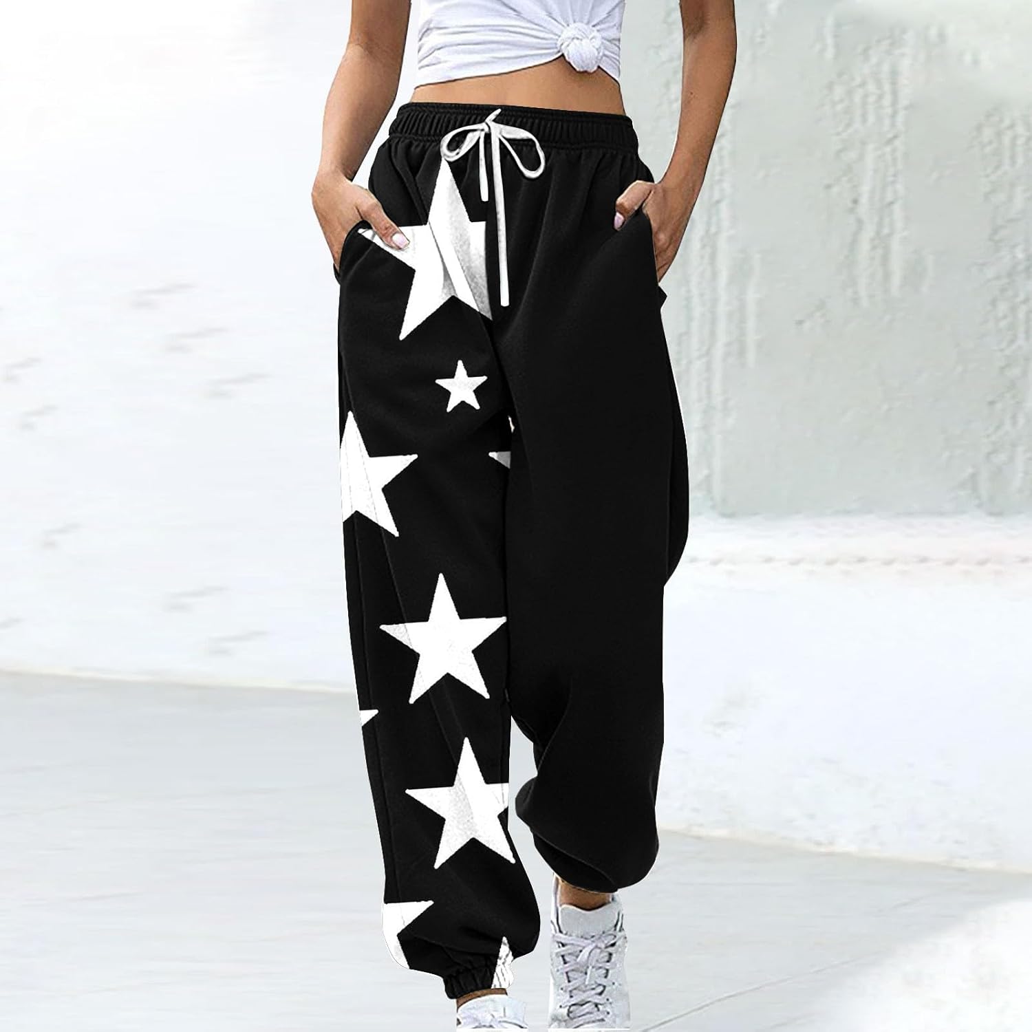 Soft Trendy Fall Drop Waist Womens Sweatpants 2024
