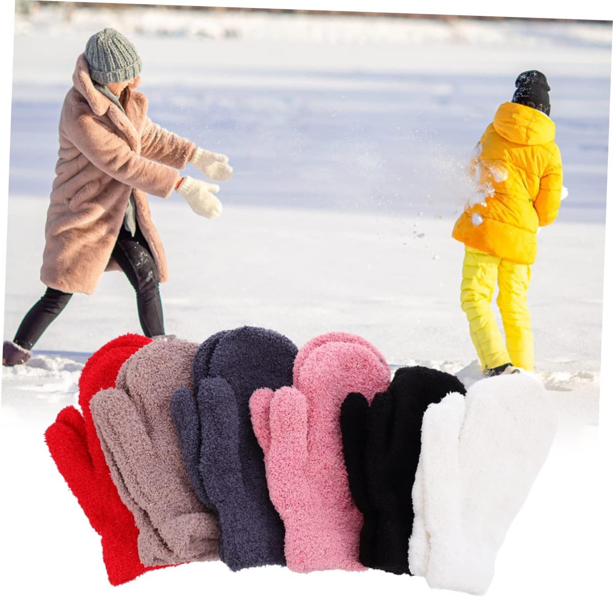 SAFIGLE Fleece Half Mittens for Winter