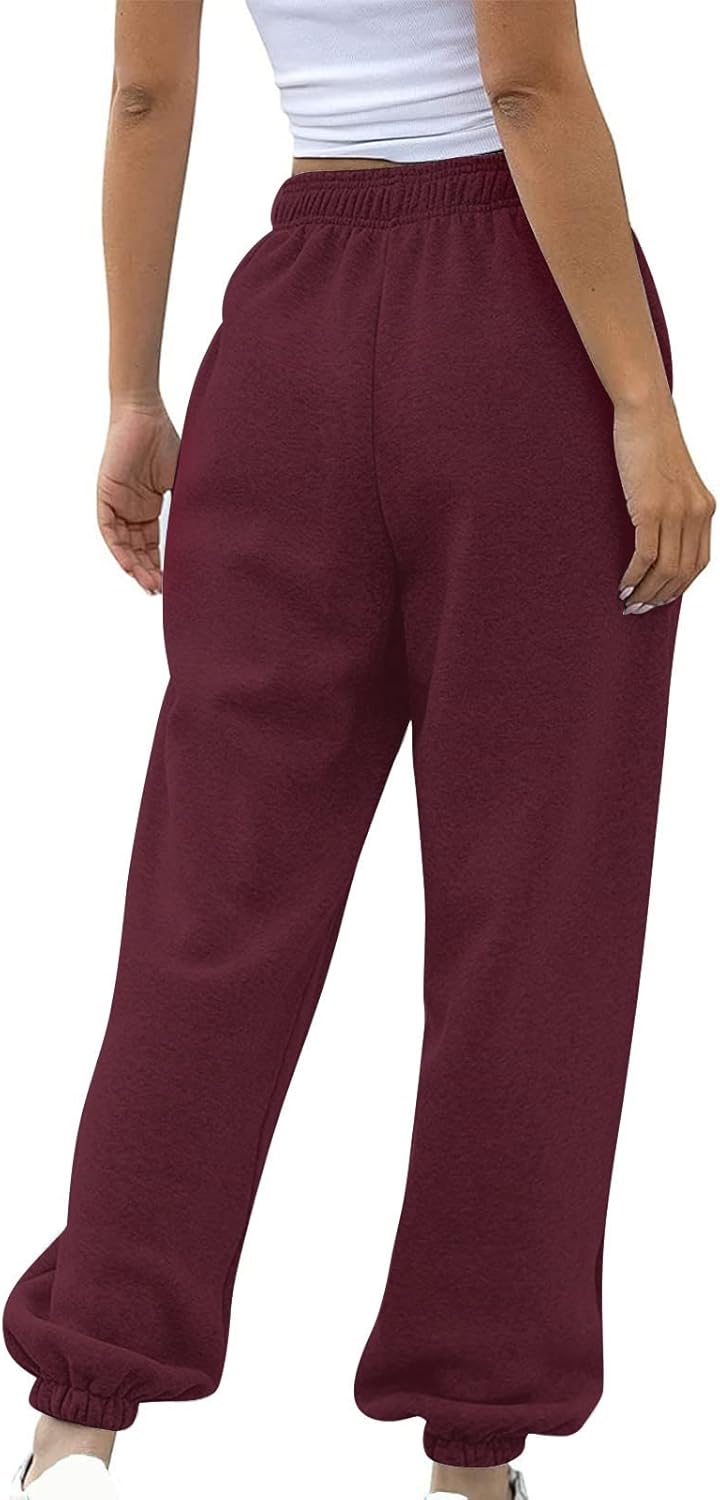 High Waist athletic sweatpants for women Pockets Baggy Comfortable Stylish