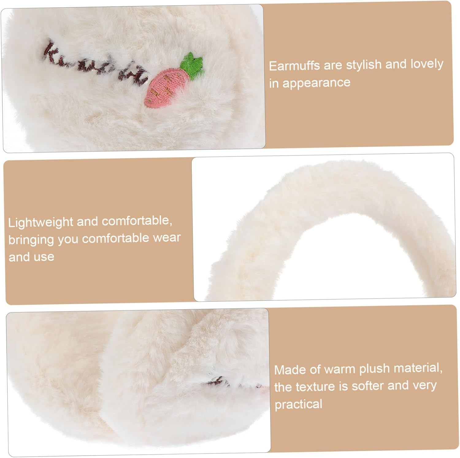 Warm Earmuffs for Women Soft Furry Ear Protection for Winter