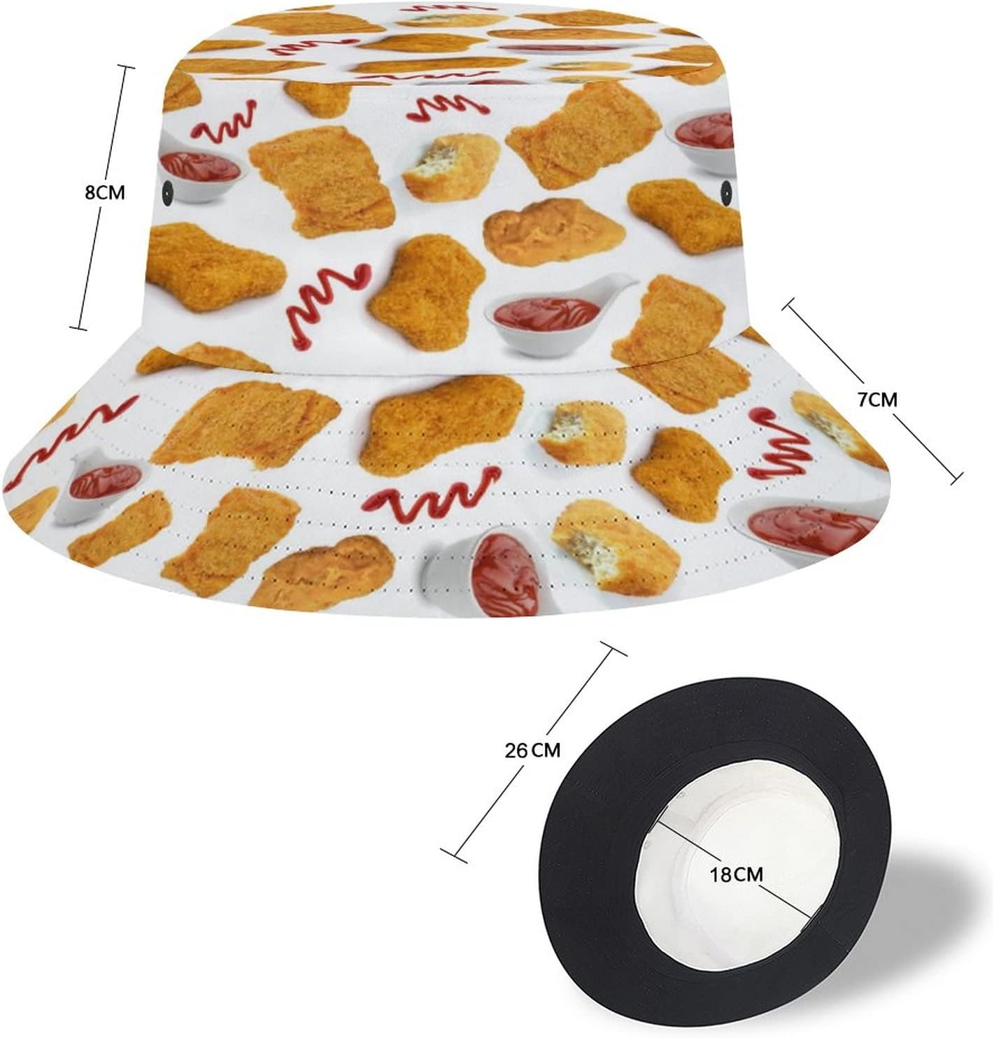 Food Pattern Bucket Hat