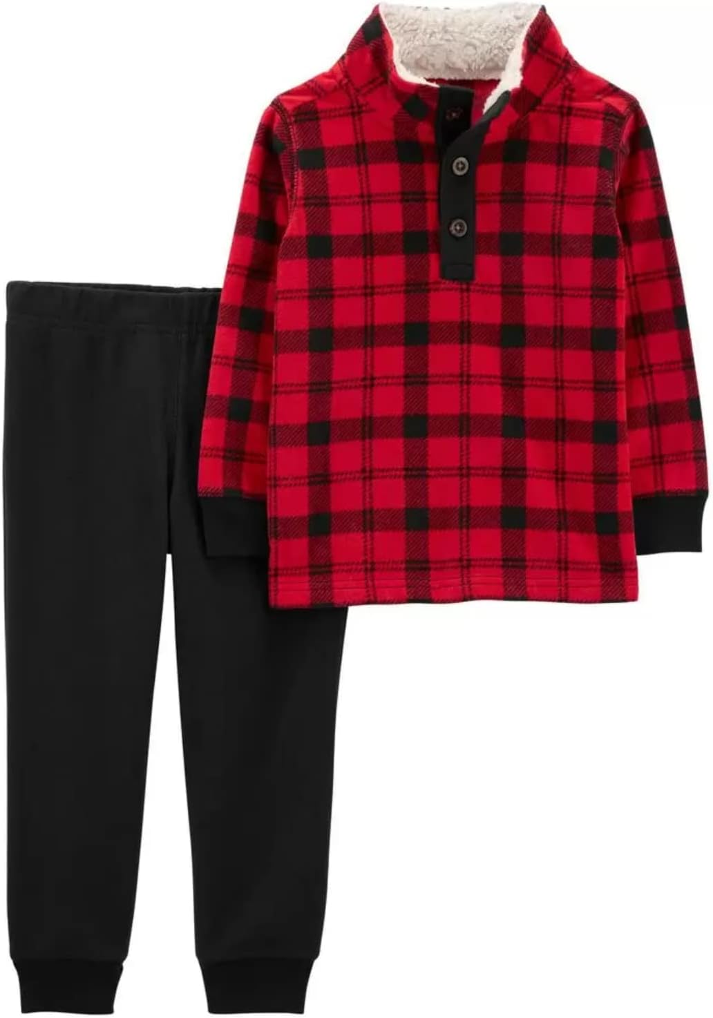 Carters Baby Toddler Long Sleeve Top Pants Set Buffalo CheckRedBlack 12m