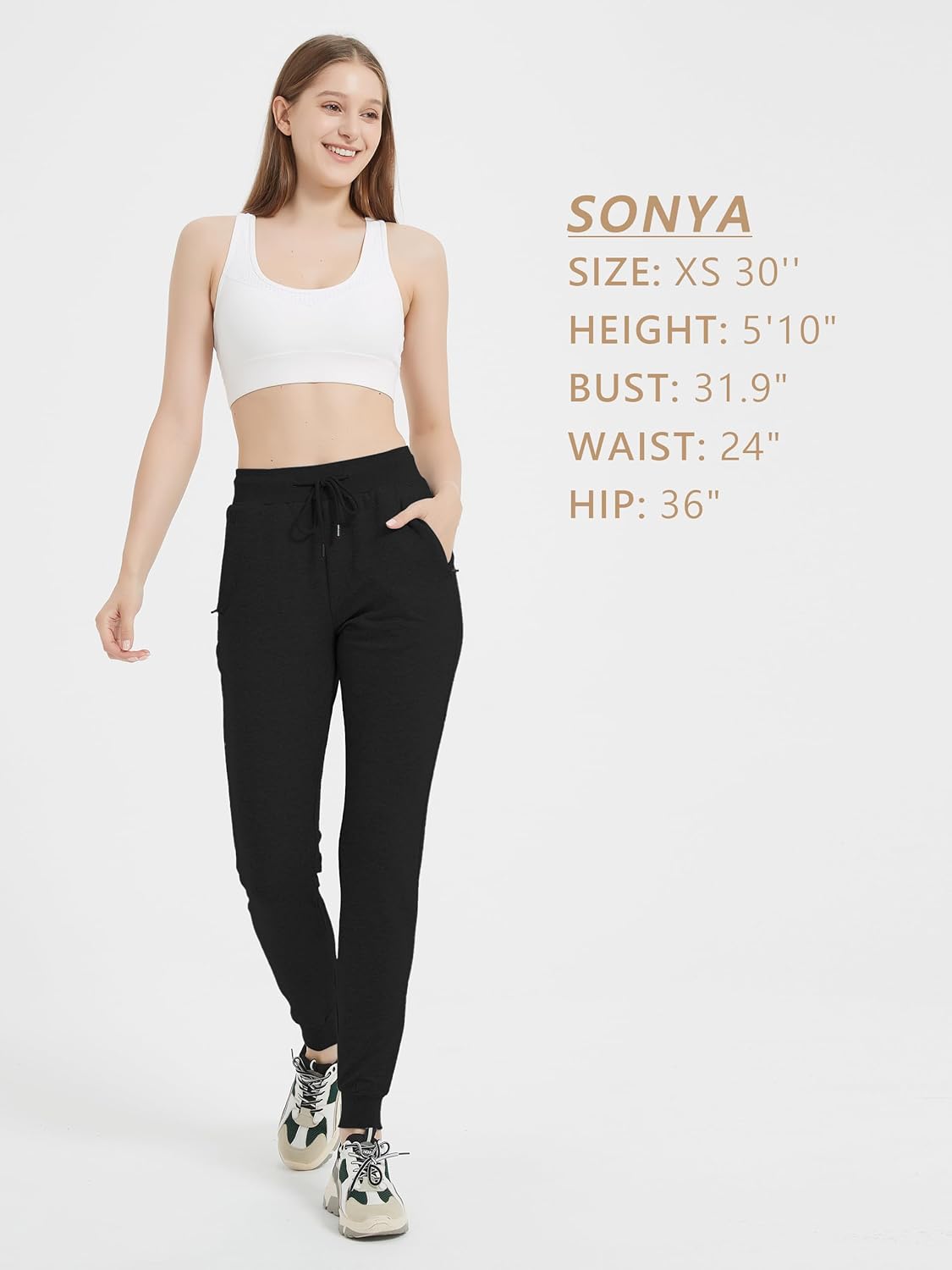 SEVEGO Tall Womens Lightweight Cotton Jogger Pants