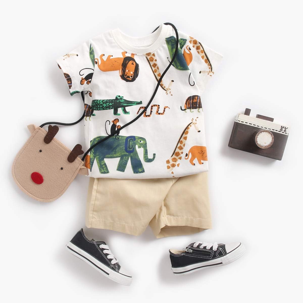 Sanlutoz Cartoon Newborn T-ShirtShorts Set for Baby