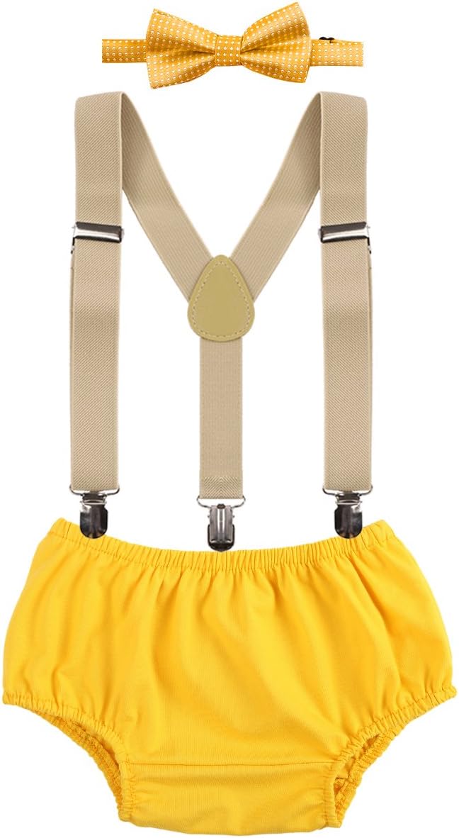 Happy Birthday OwlFay Baby Boys Set Yellow Khaki