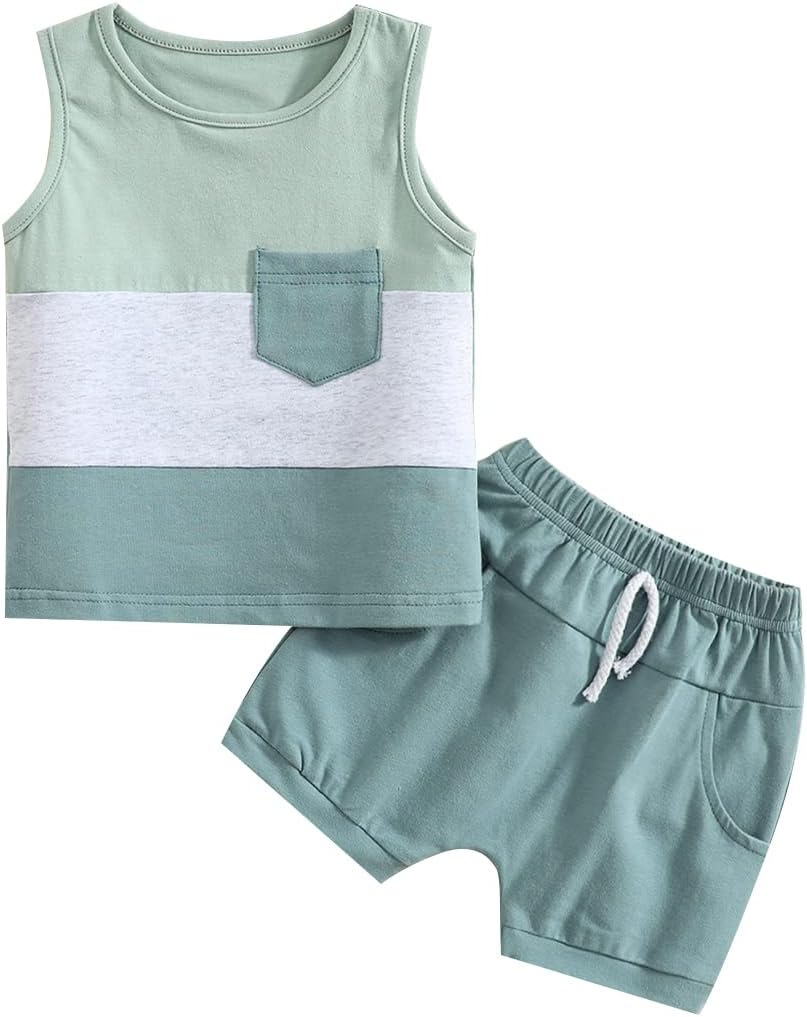 Summer Fun Karesoull toddler boys short set for baby