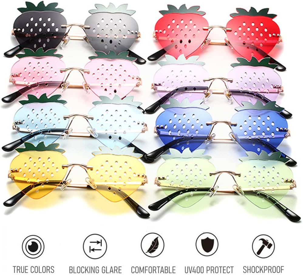 Cute Strawberry Sunglasses for Women Men