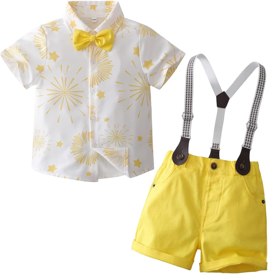 Fireworks printed Boys Summer Suit Set