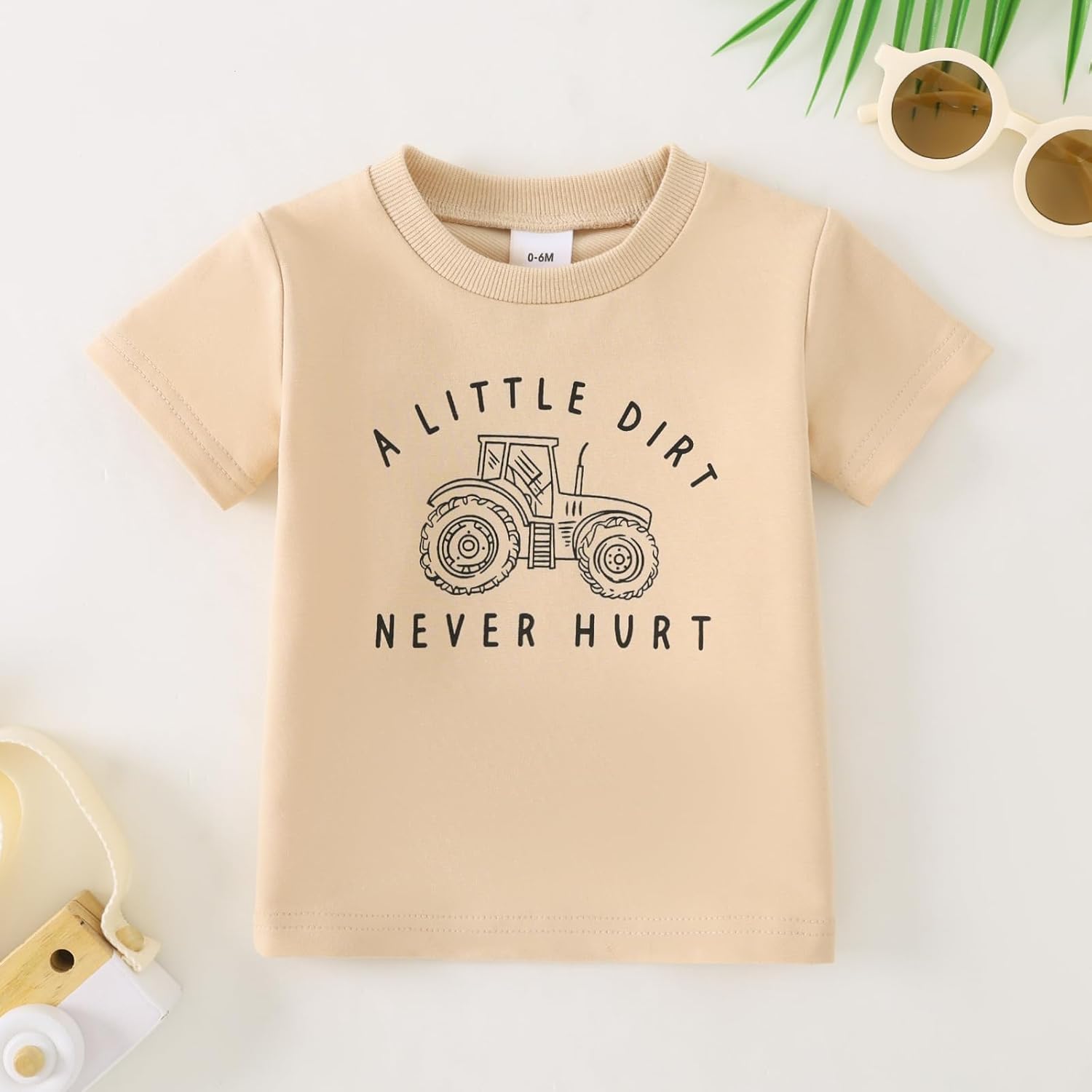Yvowming Toddler Boys Summer Truck Print T-Shirt Shorts Set