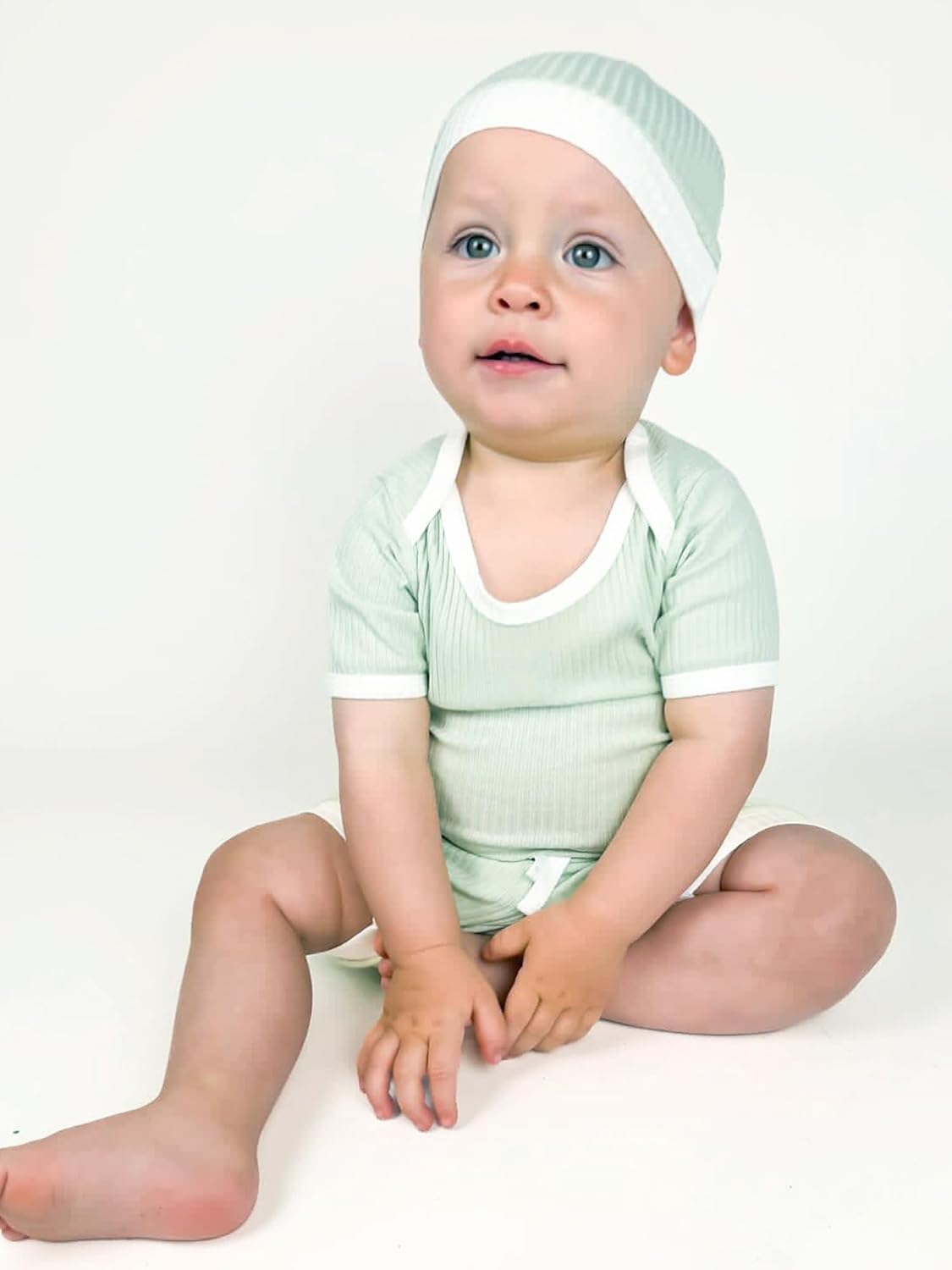 HINTINA Gender-Neutral Baby Shorts Outfits Summer Essentials for Boys Girls