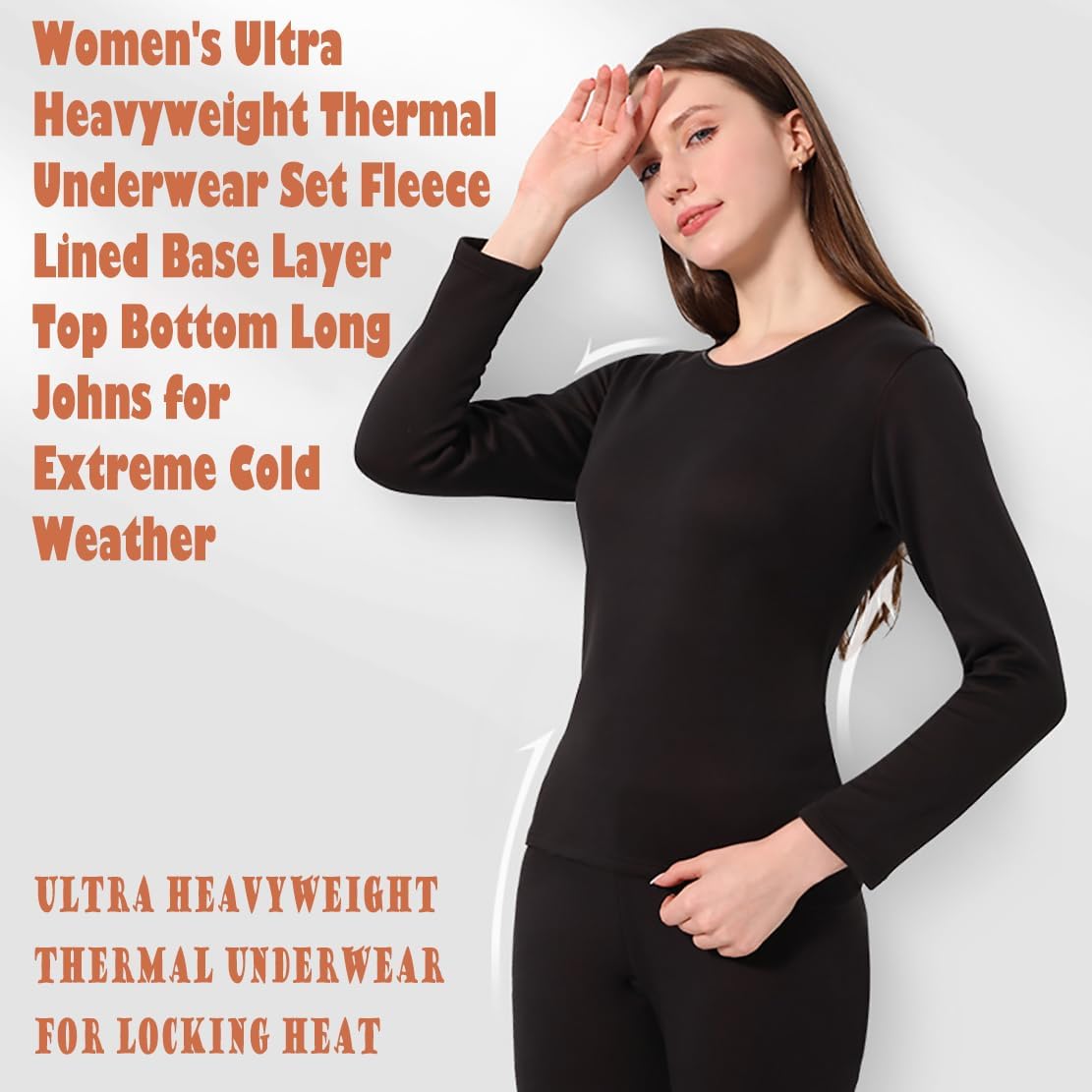 Ouruikia Womens Thermal Underwear Set for Extreme Cold Weather