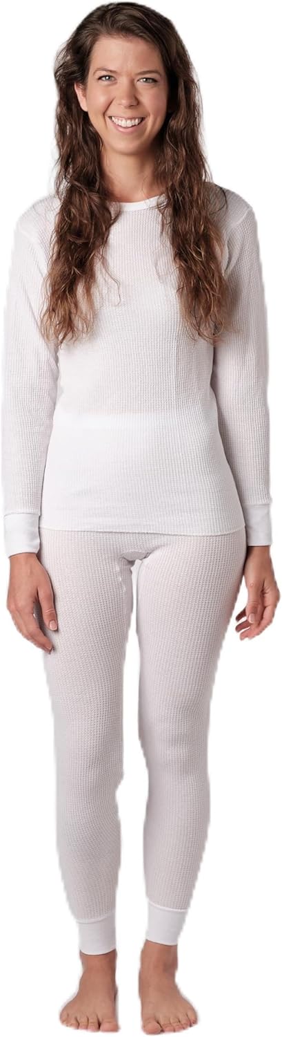 Indera Womens Warmwear Thermal Crew and Pant Set