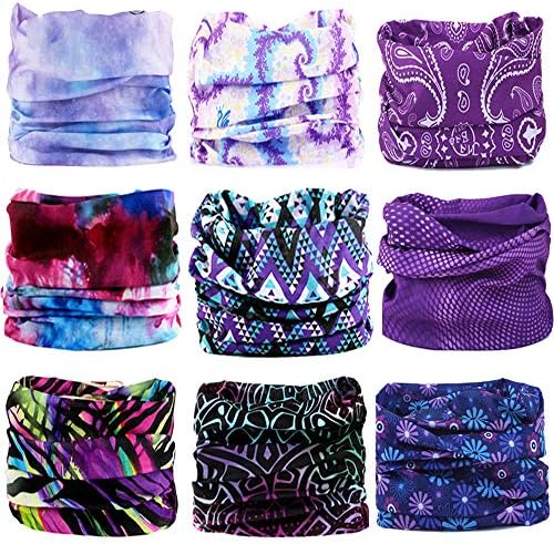 KALILY12PCS Face Shield Headwrap in Microfiber for Comfort and Style