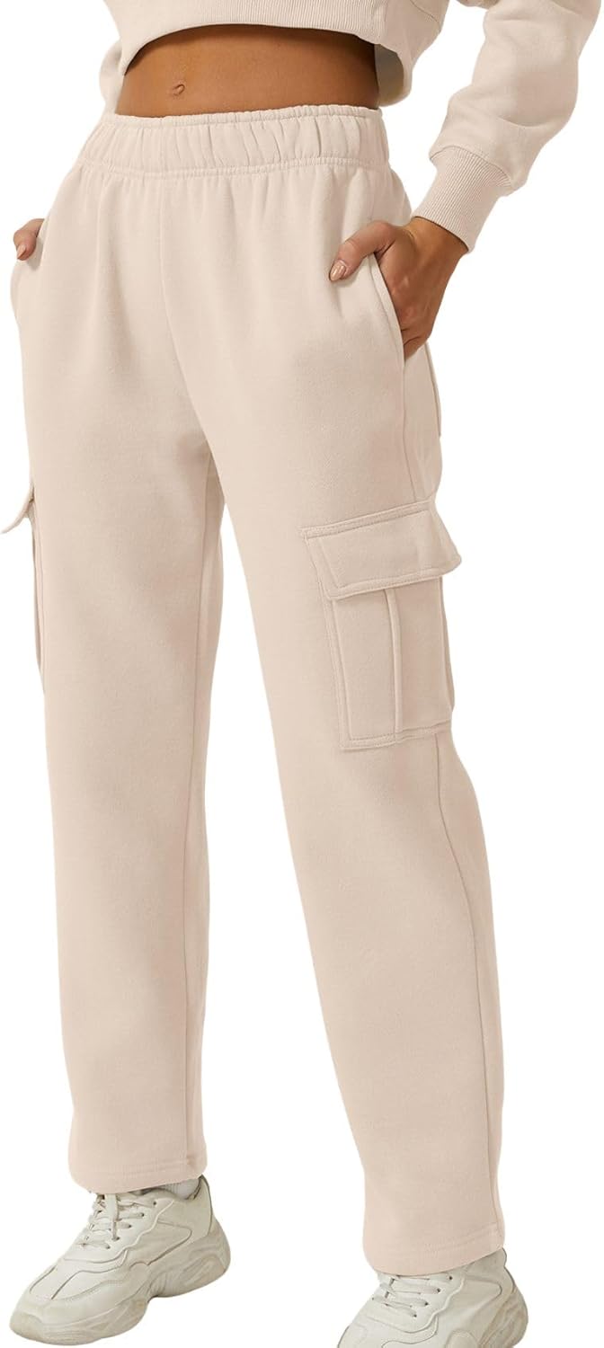 QINSEN - Womens_baggy Elastic Waist Sweatpants
