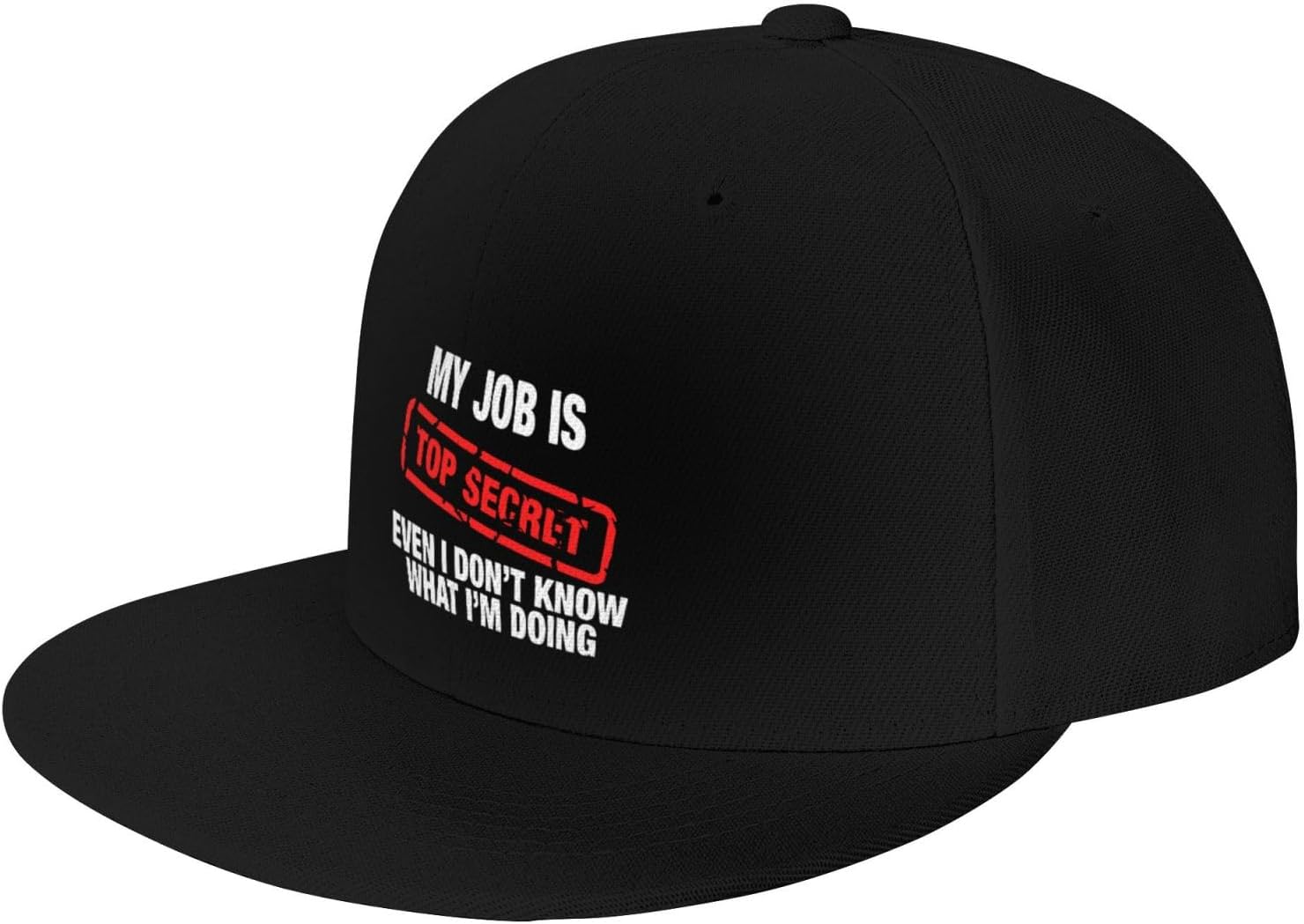 ZRCAIFU Top Secret Flat Bill Cap for Men Women