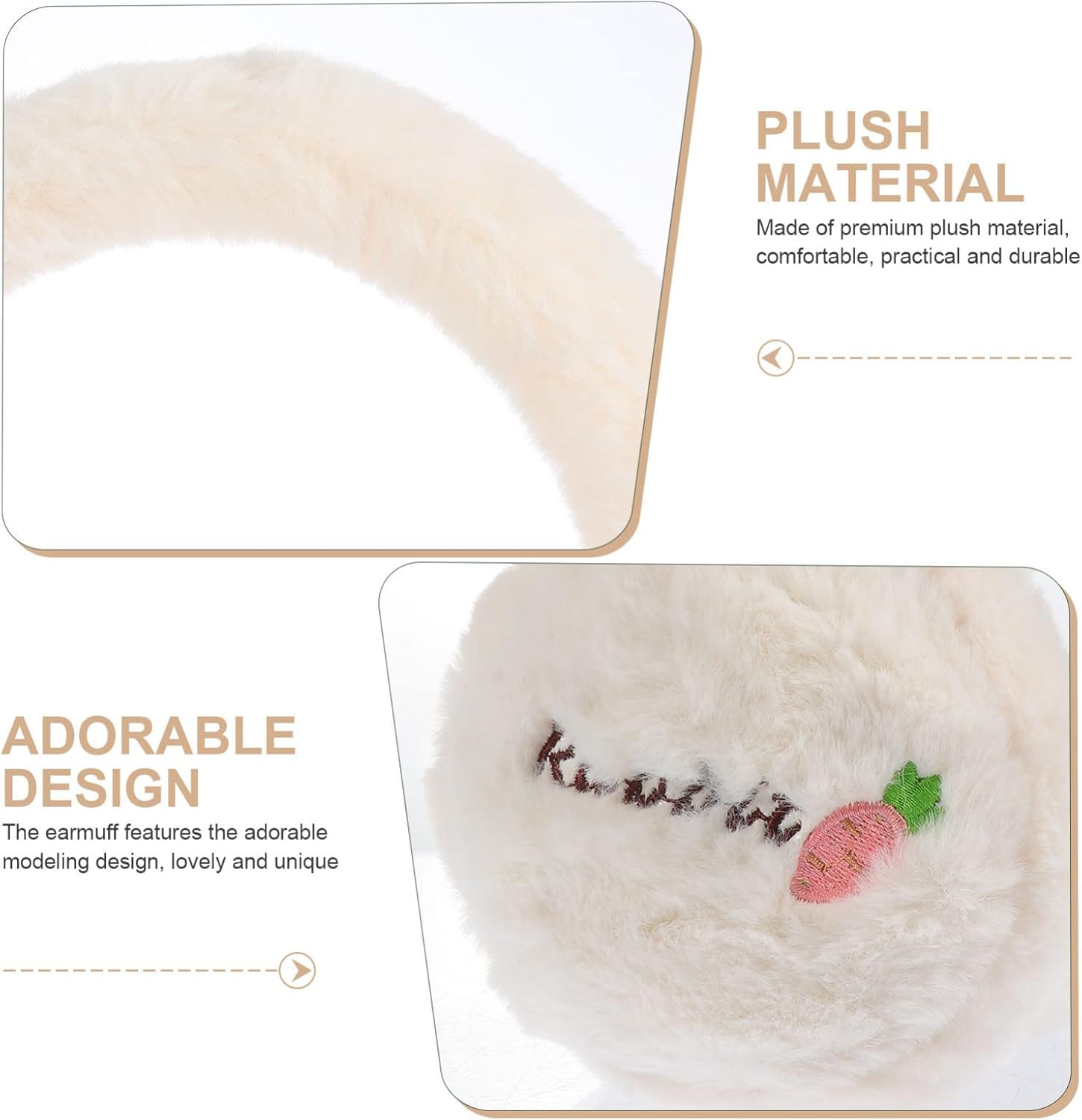 Ipetboom 1Pc Plush Ear Muffs for Winter Cold Resistance