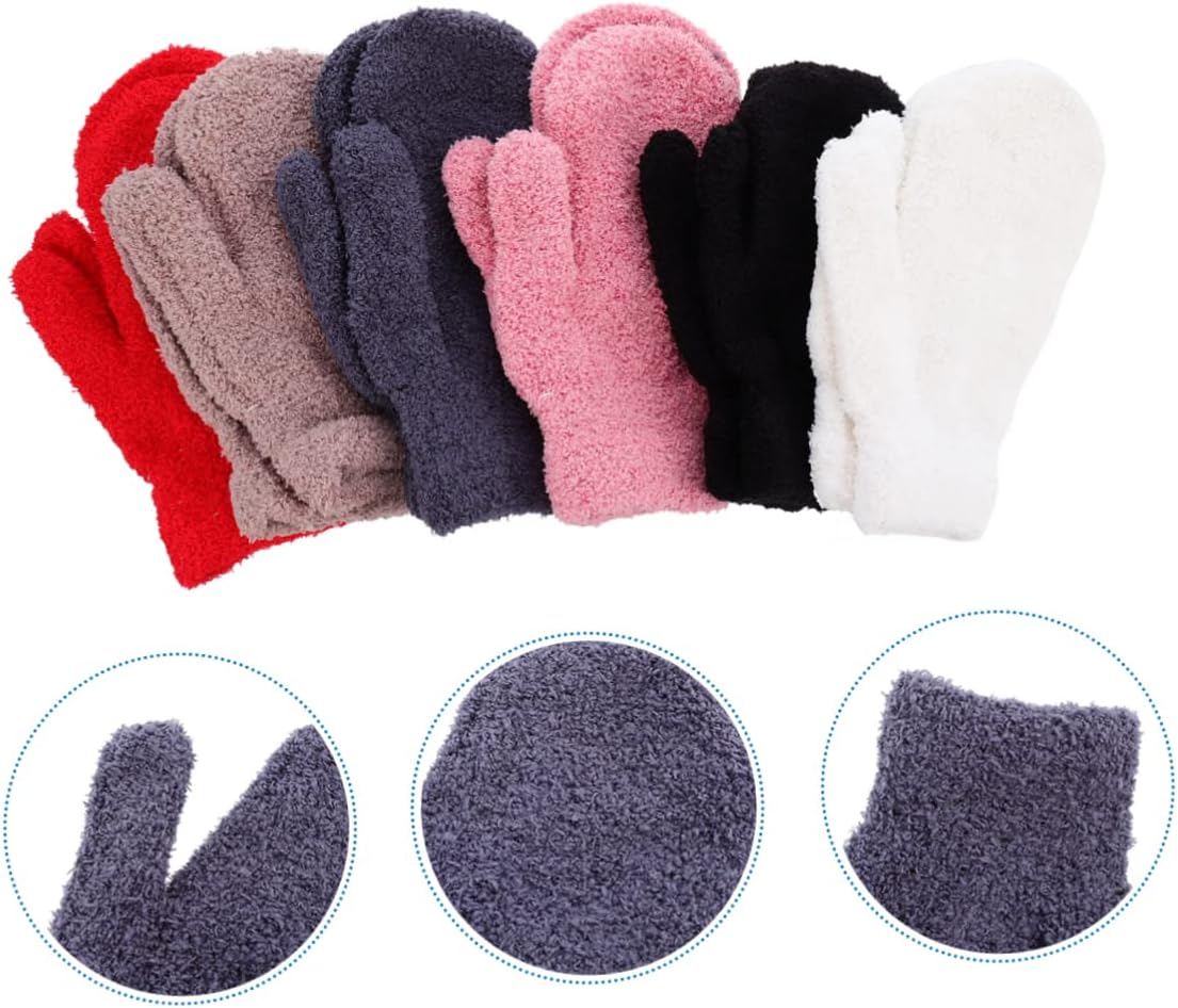 SAFIGLE Fleece Half Mittens for Winter