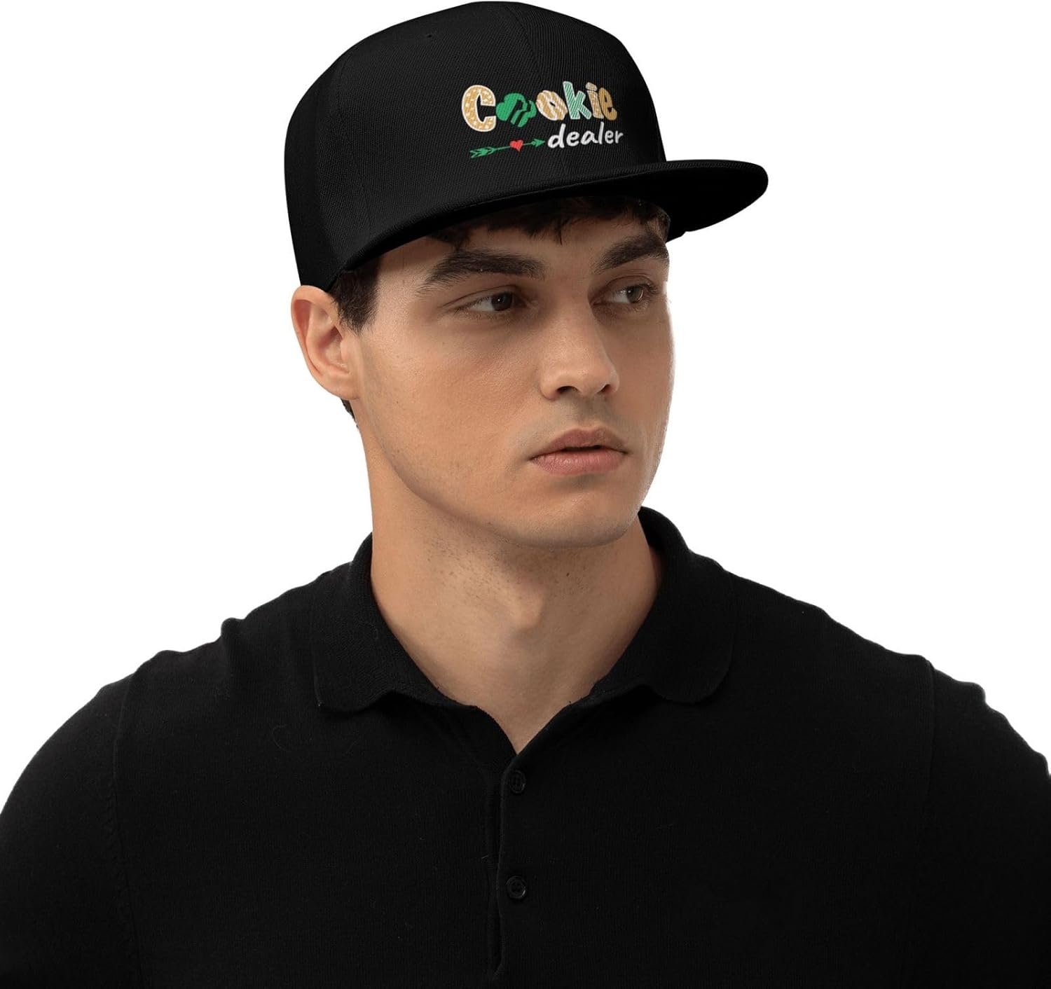 Cookie Dealer Flat Bill Cap Black