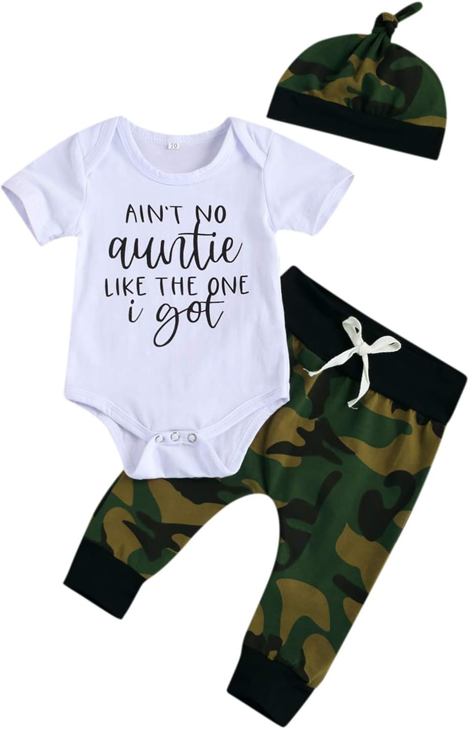 Madjtly Aint No Auntie Like The One I Get Baby Boys Rombper Set