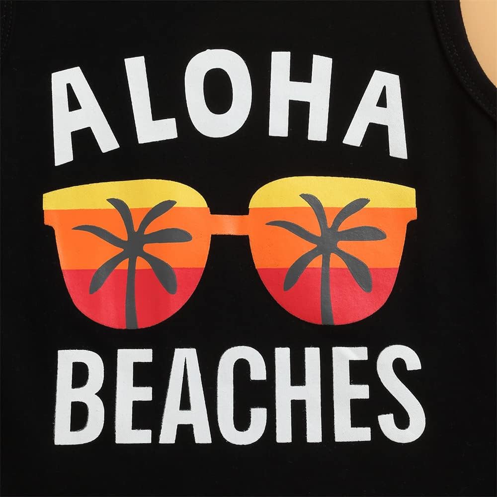 Flip-Flop Style Tanks Shorts for Boys Summer Fun